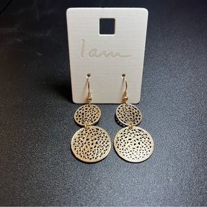 🌻 3 for $15! 🌻 I Am Brand Gold Dangly Earrings